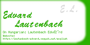 edvard lautenbach business card